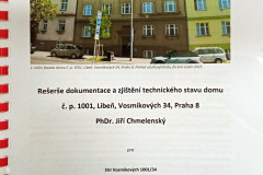 Rešerše, dokumentace a zjištění základního technického stavu domu na č. p. 1001, na adrese Vosmíkových 34, Praha 8 – Libeň. Foto: Jiří Chmelenský